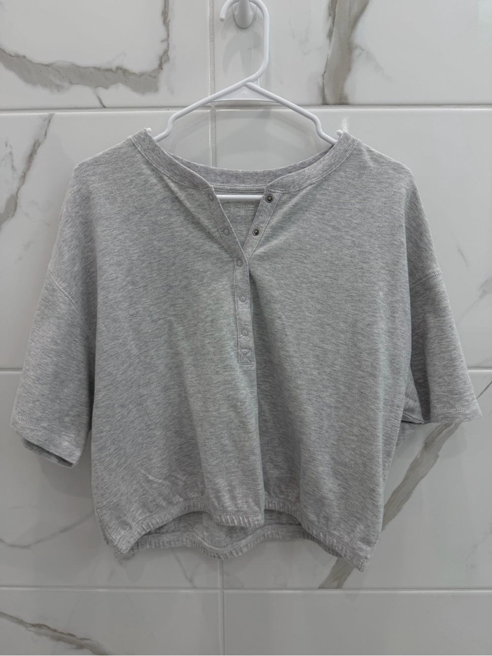 Aerie/Offline Relaxed Heather Gray Henley - Women